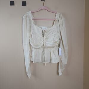 Six/Fifty The Ruby Blouse in Cream Size L